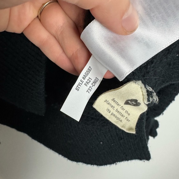 MADEWELL Ruffle-Neck Pullover Sweater in Cotton-Merino Yarn Size XSmall - Picture 6 of 9